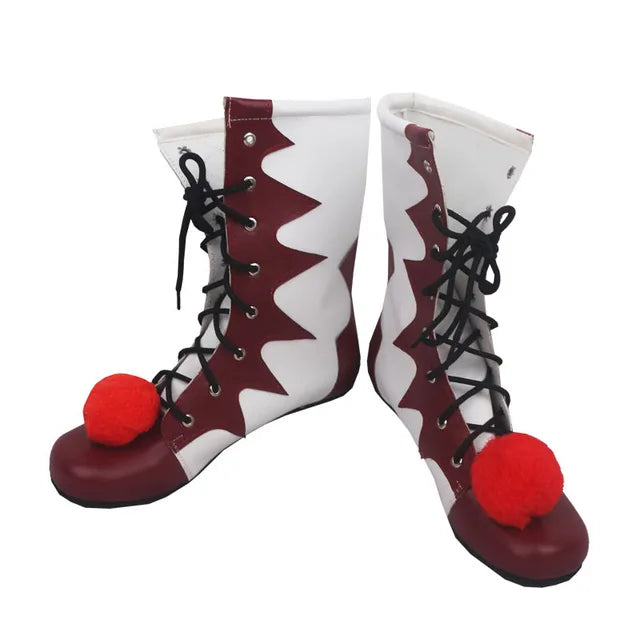 Pennywise Shoes Cosplay Scary Clown Boots Men Custom Halloween Christmas Costumes Accessories