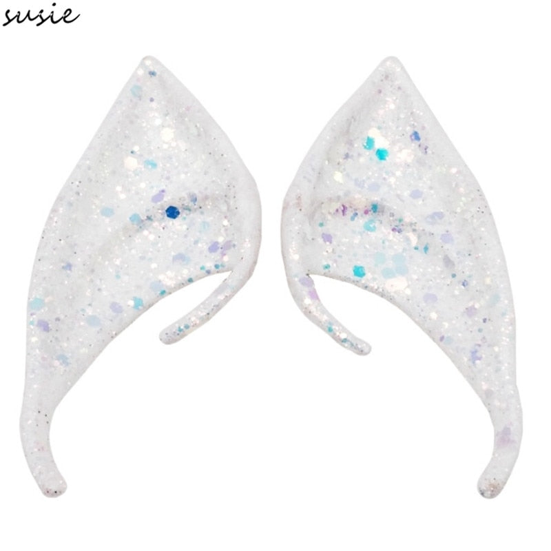 1 Pair Halloween Party Elven Elf Ears Pointed Anime Fairy Cosplay Costumes Vampire Soft Christmas Party Mask