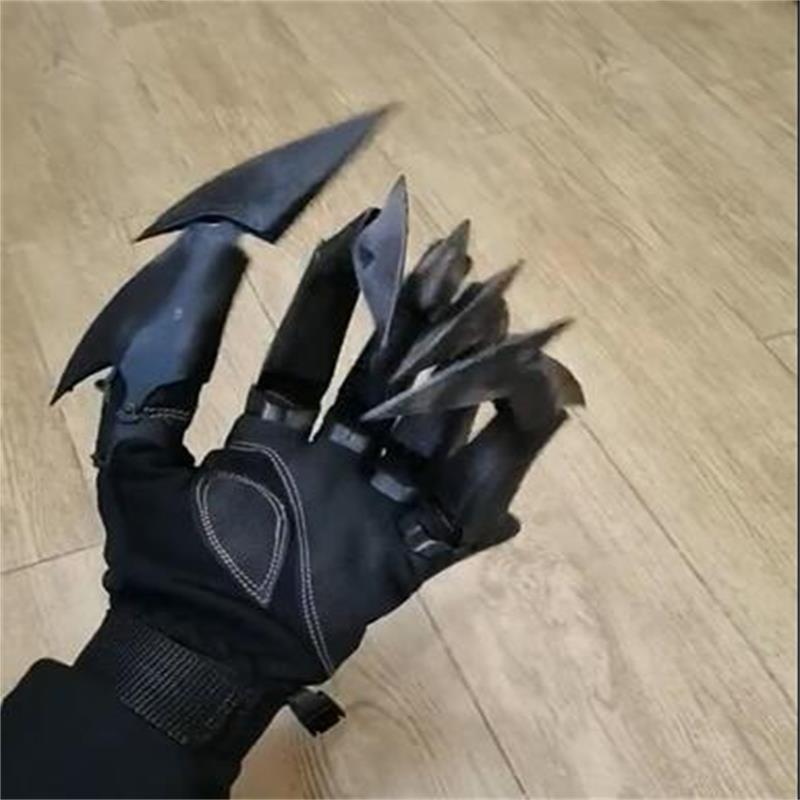 Halloween Black Dragon Claw Gloves – Flexible Jointed Horror Ghost Hand Role-Play Props