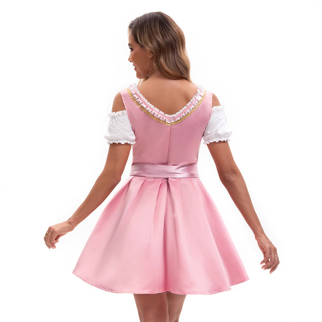 German Beer Festival Costume Halloween Beer Maid Dress Bodycon Stage Performance Costume Maid New Arrival
