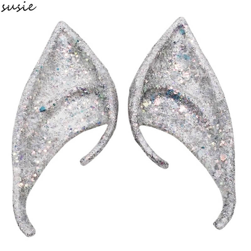 1 Pair Halloween Party Elven Elf Ears Pointed Anime Fairy Cosplay Costumes Vampire Soft Christmas Party Mask