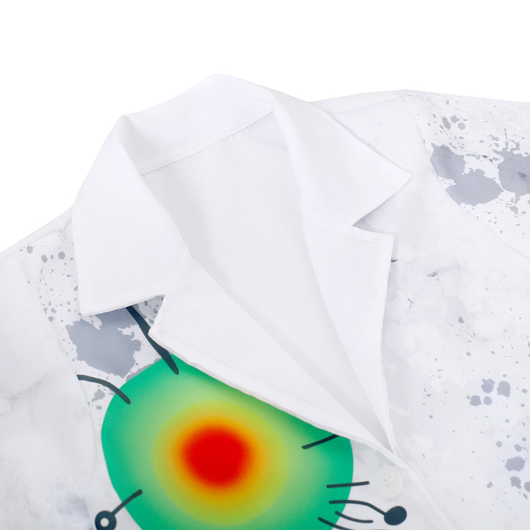 Halloween Kids Lab Coat Virus Scientist School Stage Performance Dance Practice Costume for Children