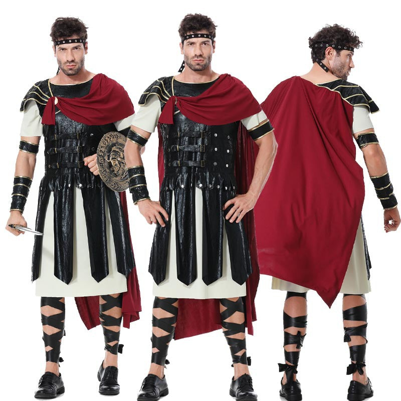 Halloween Performance Costume Roman Warrior Court Guard Samurai Kids Adult Family Matching Outfit Stage Costume