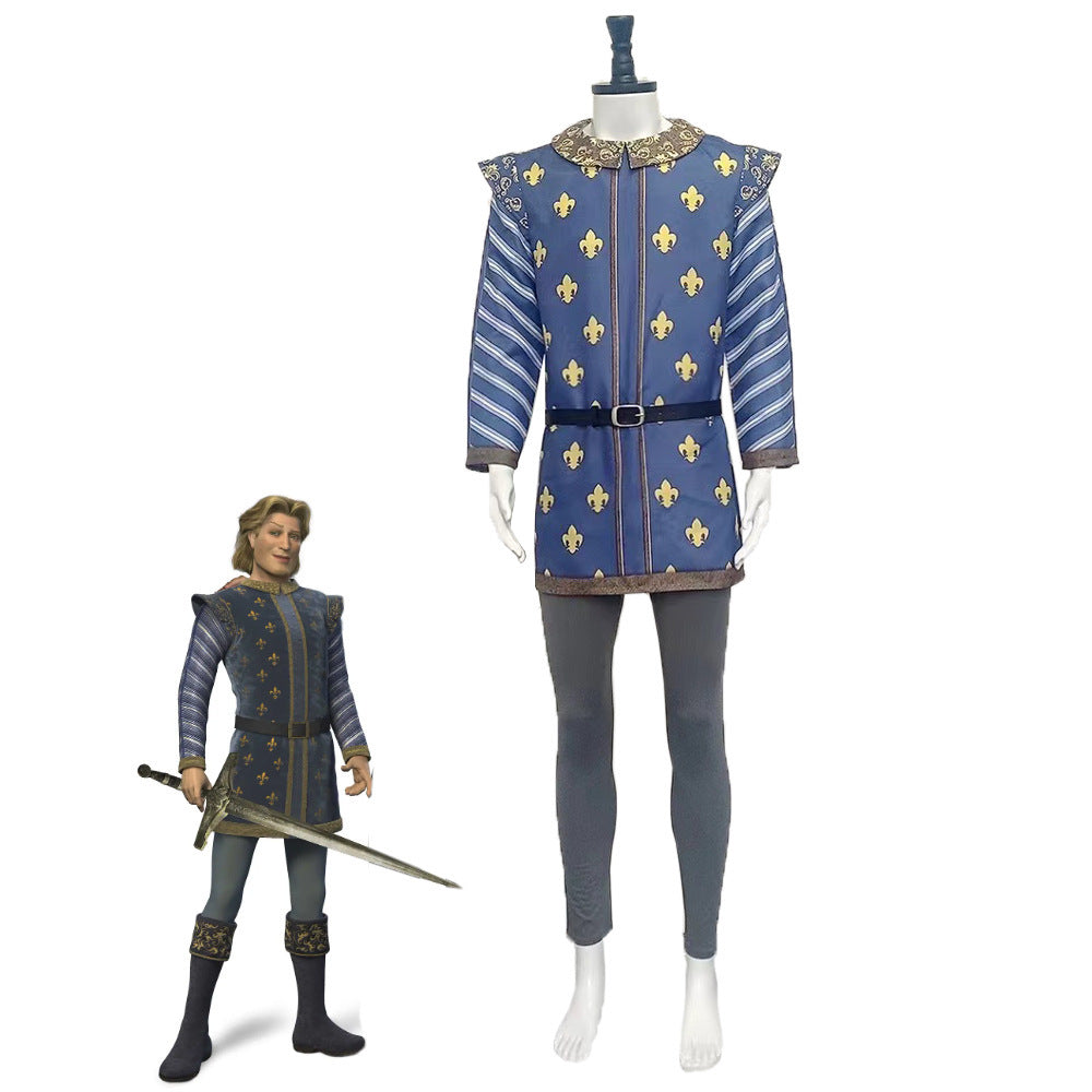 Shrek Prince Cosplay Costume Halloween Shrek 3 Character Role Play Costume