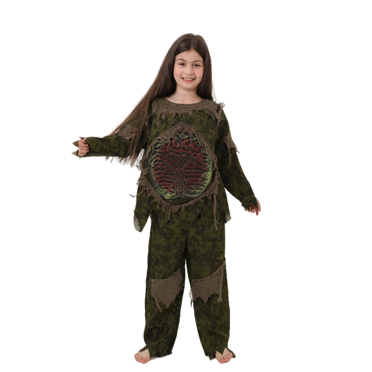 Halloween Costume Kids Cosplay Boy Swamp Monster Outfit Scary Mask Intestine Costume