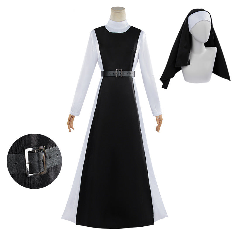 Women's Halloween Virgin Mary Cosplay Costume – Religious Character Dress