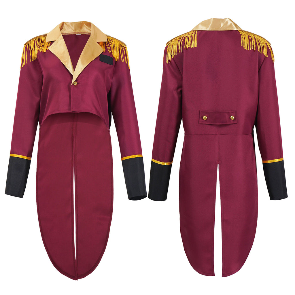 Halloween Circus Ringmaster Costume Coat Medieval Vintage Royal Prince Cosplay