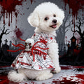 Halloween Pet Dog Dress, Bloody Spider Design for Small Dogs