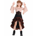 Halloween Costume Parent-Child Style Ruffled Medieval Girls' Clothing Front Short Back Long Performance Dress