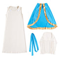 Halloween Costume Shepherd Sleeveless Long Robe Shawl Ancient Parent-Child Beige Blue Clothing