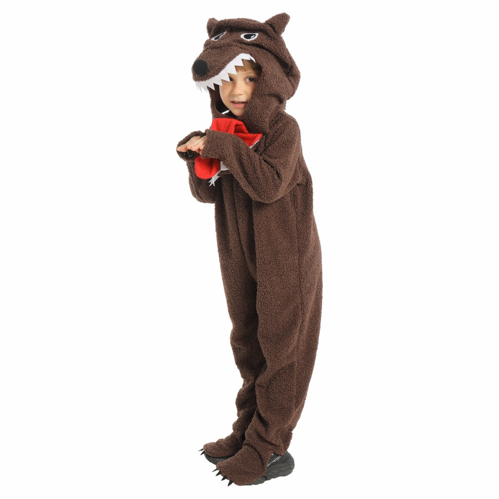 Halloween Children's Performance Costume Animal Brown Wolf Role Play Cosplay Costume School Stage Performance Wear