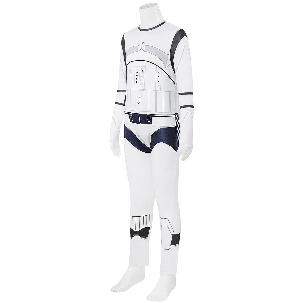Children's Stormtrooper Star Wars Cosplay Costume, Halloween Black Soldier Outfit