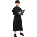 Halloween Choir Pastor Cosplay Costume for Boys, Black Role Play Outfit
