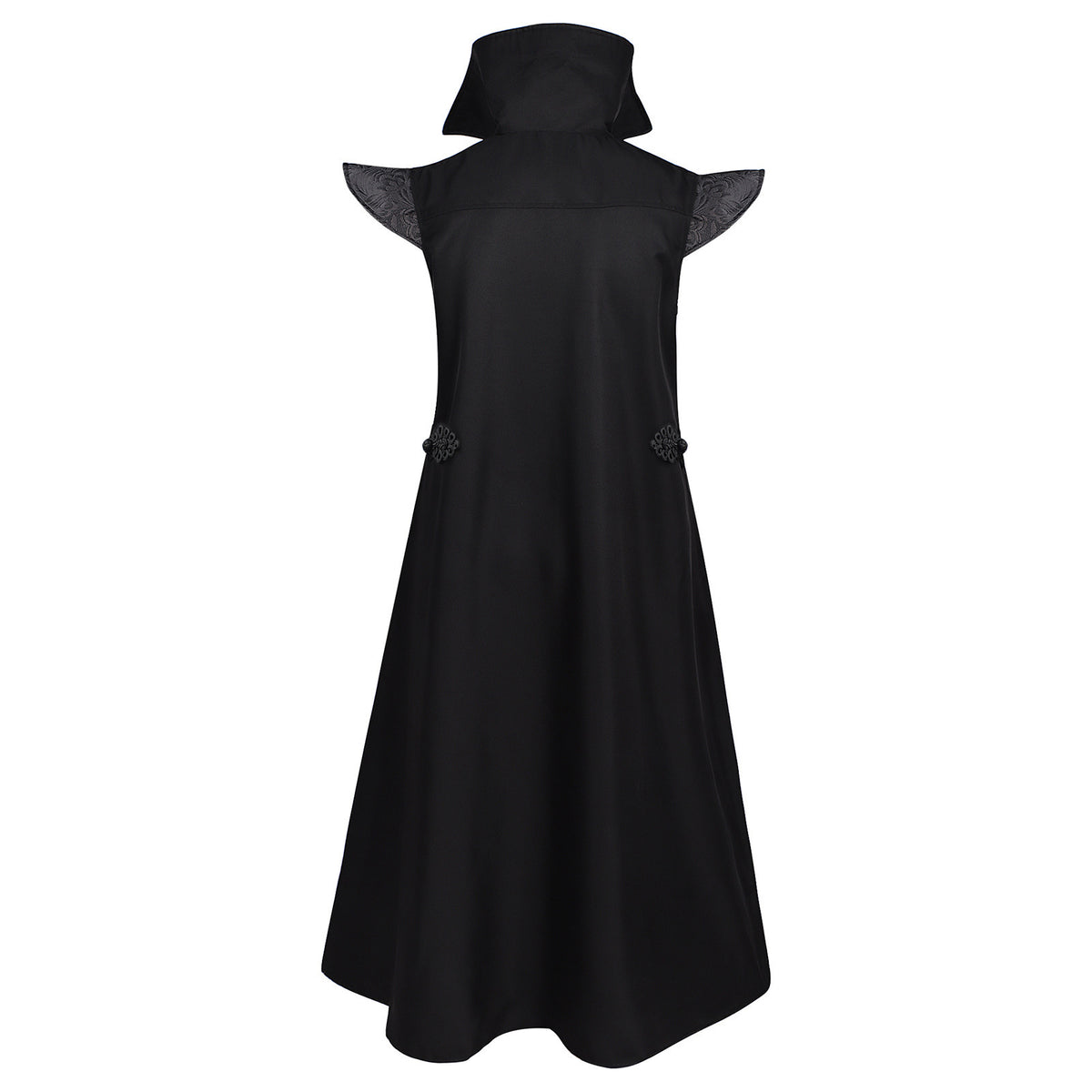 Halloween Vintage Royal Style High Neck Long Vest Jacket Dark Noble Earl Stage Cosplay Medieval Performance