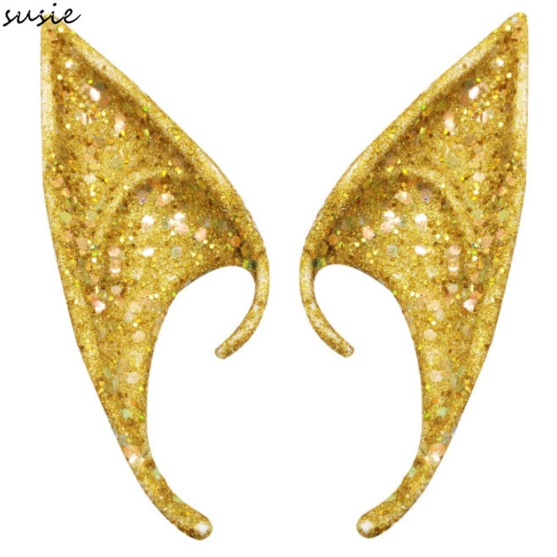 1 Pair Halloween Party Elven Elf Ears Pointed Anime Fairy Cosplay Costumes Vampire Soft Christmas Party Mask