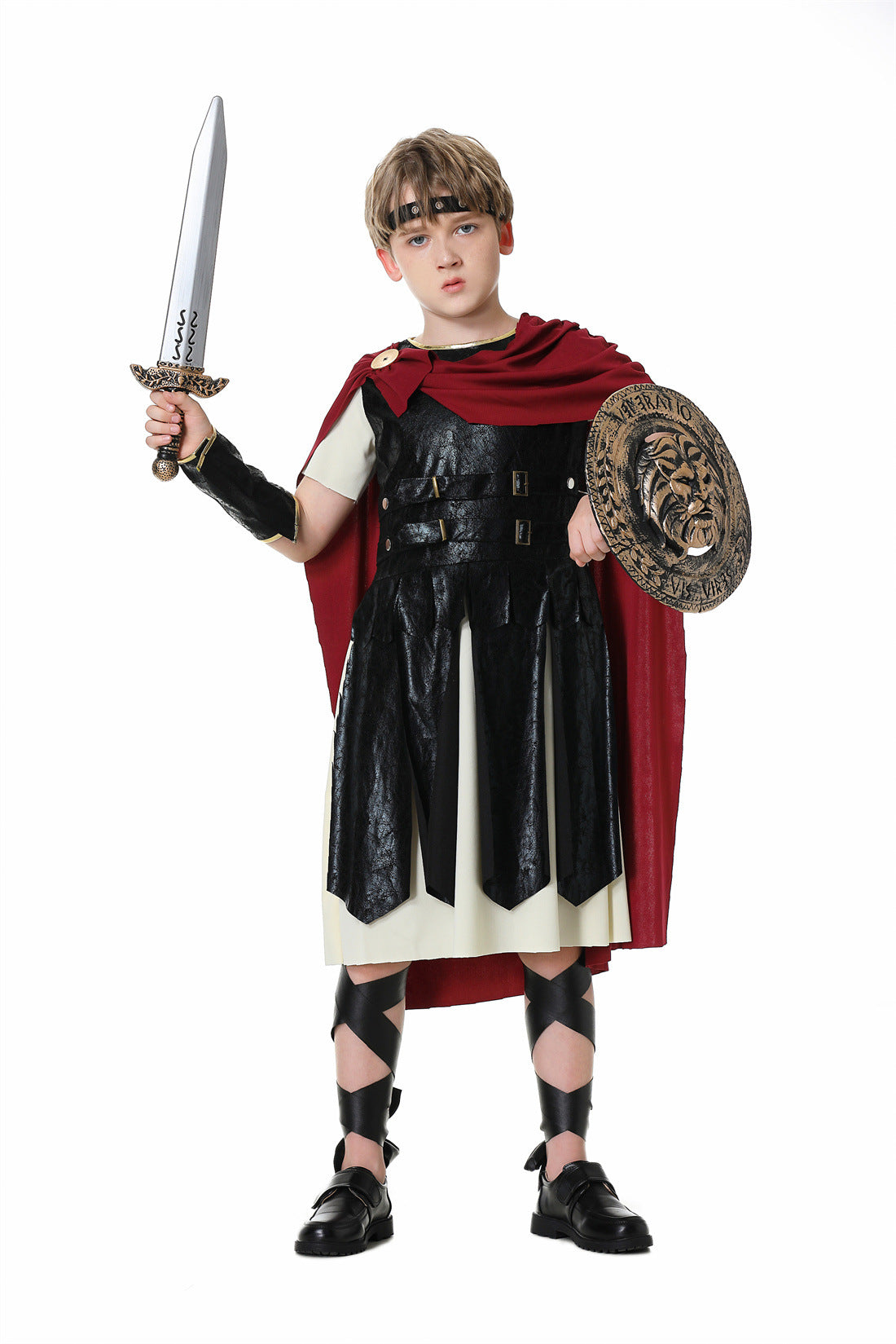Halloween Performance Costume Roman Warrior Court Guard Samurai Kids Adult Family Matching Outfit Stage Costume