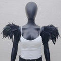 Gothic Style Extra Large Feather Shawl Performance Prom Badge Halloween Party Role Playing Costume Accessories