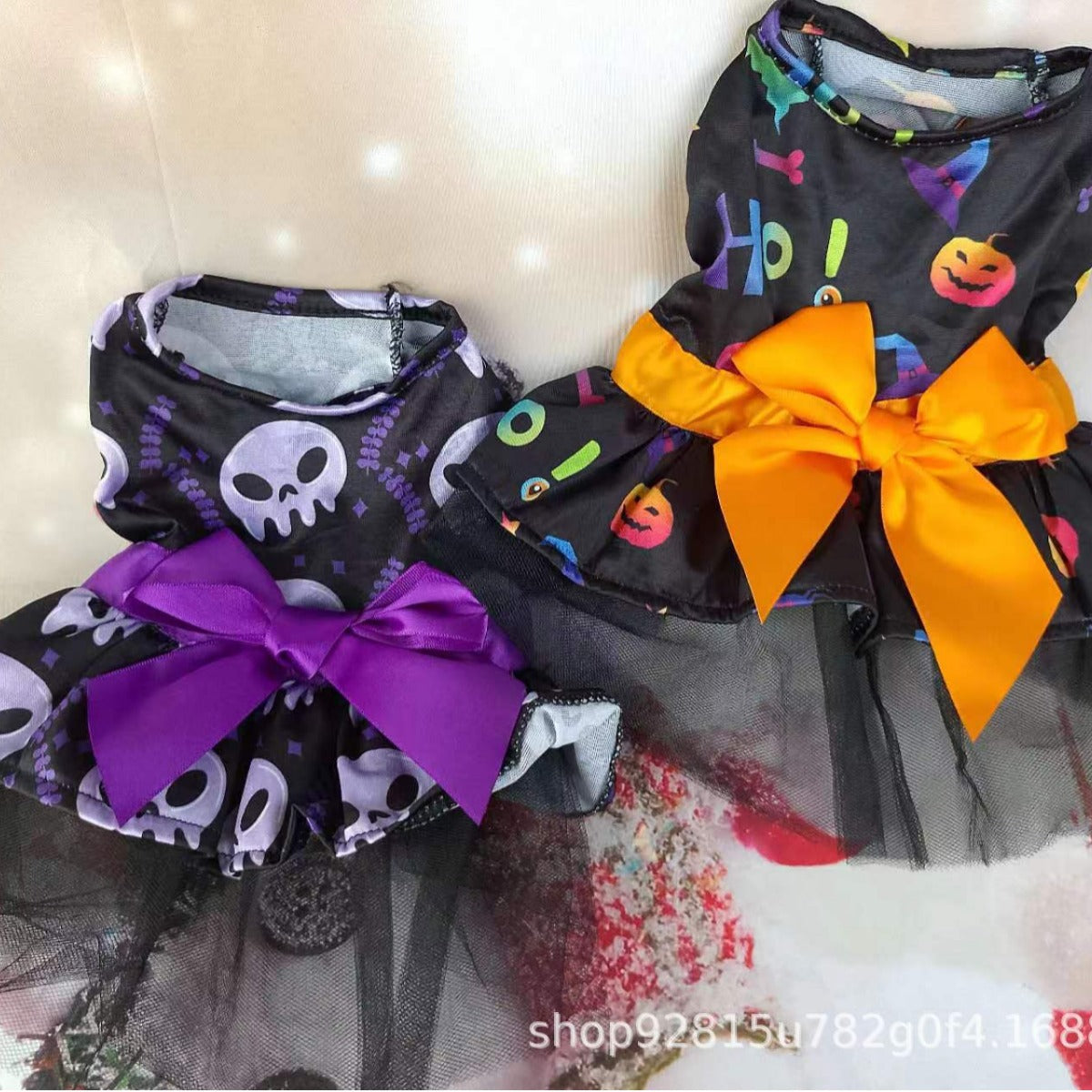Halloween Pet Costume Magic Cloak for Cats and Dogs, Day of the Dead