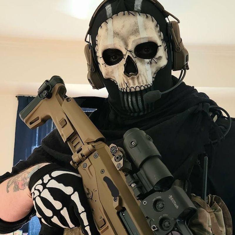 Halloween Call of Duty MWII Skull Tactical Mask – Cosplay Game Party Prop