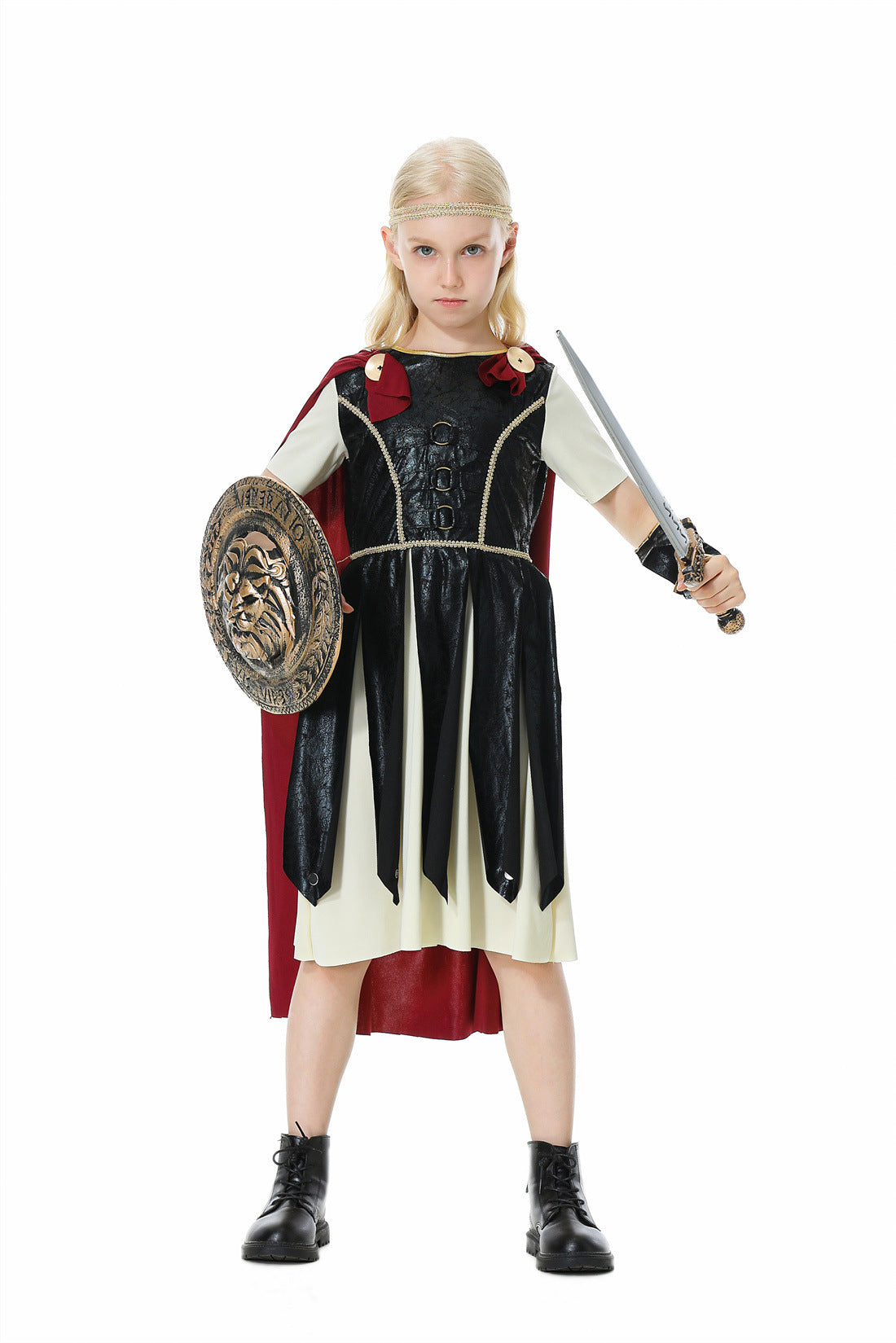 Halloween Performance Costume Roman Warrior Court Guard Samurai Kids Adult Family Matching Outfit Stage Costume