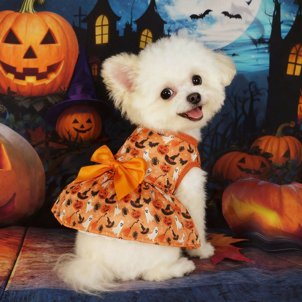 Pet Halloween Costume for Dogs, Pumpkin and Bat Design, New Fashion Dog Clothes