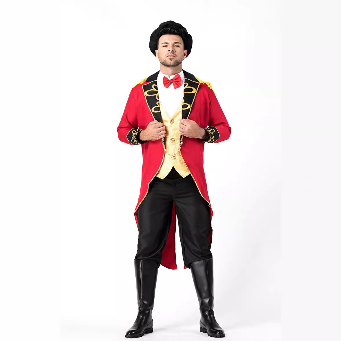 Halloween Cosplay Costume for Men and Women, Couple, British Tailcoat, Circus Animal Tamer Magician Costume