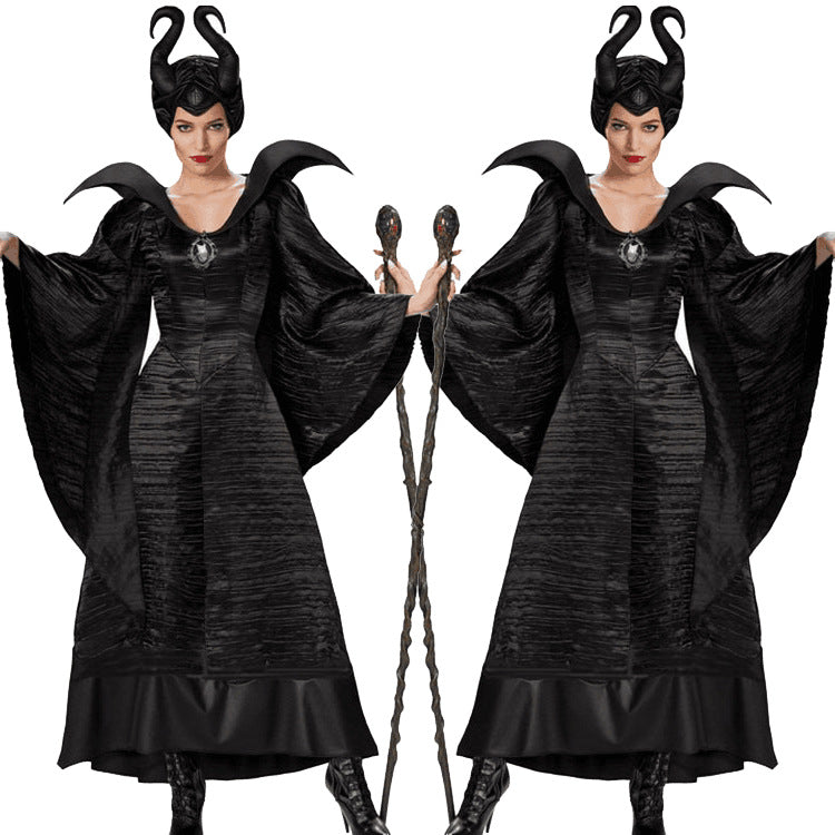 Sleeping Beauty Maleficent Costume Cosplay Devil Witch Outfit Halloween Game Uniform Plus Size Available