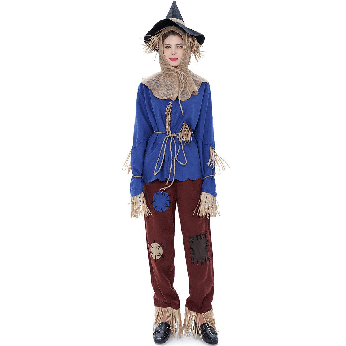 Halloween Costume Wizard of Oz Scarecrow Cosplay Children Adult Parent-Child Drama Performance Outfit