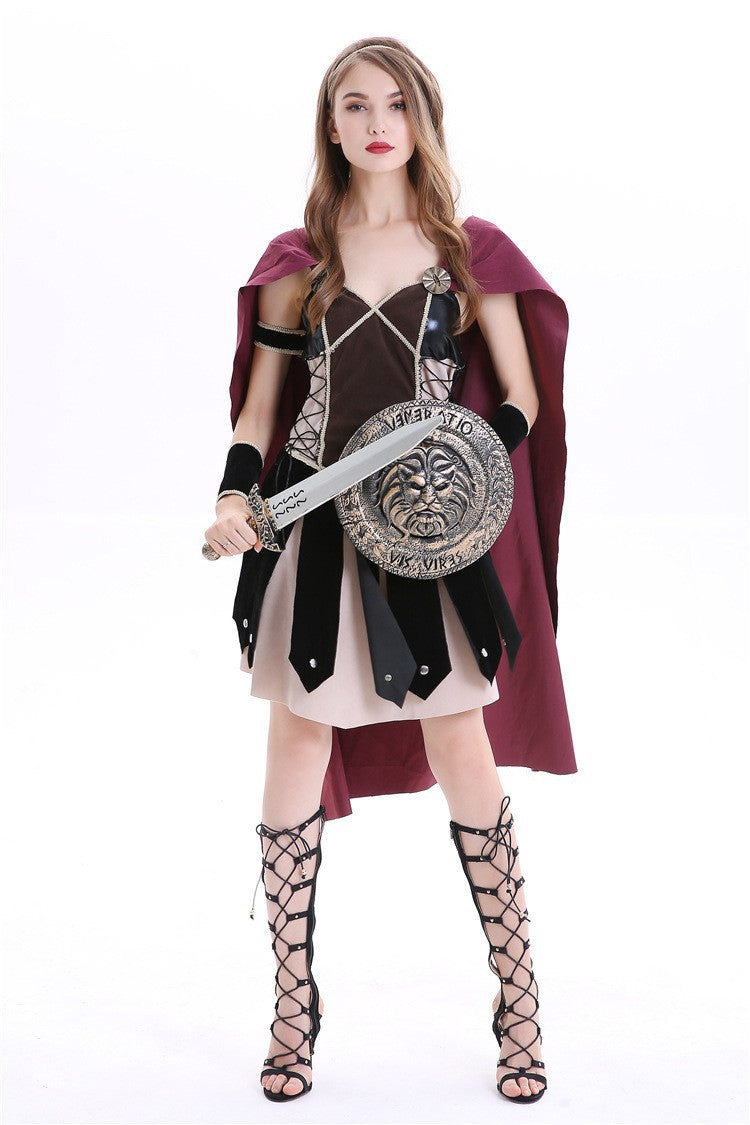 Halloween Performance Costume Roman Warrior Court Guard Samurai Kids Adult Family Matching Outfit Stage Costume