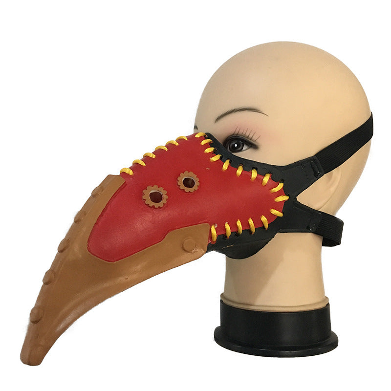 Halloween Plague Doctor Beak Latex Face Mask – My Hero Academia Crow Master Cosplay Prop