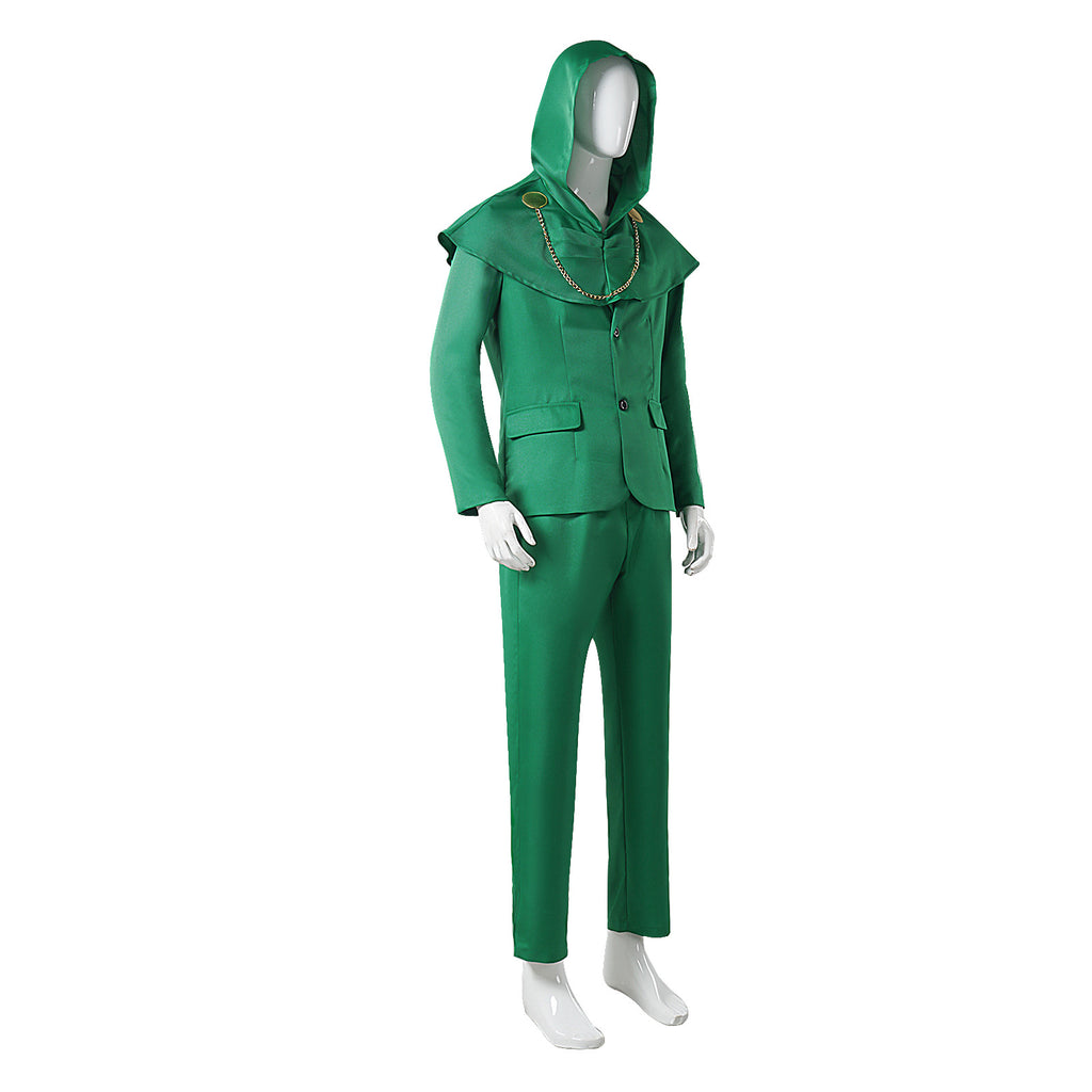 Avengers 5 Doctor Doom Green Hooded Cape Cosplay Marvel Movie Halloween Costume