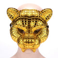Halloween Lion Leopard Owl Pig Head Electroplated Mask  Popular Movie Theme Costume Party Prop
