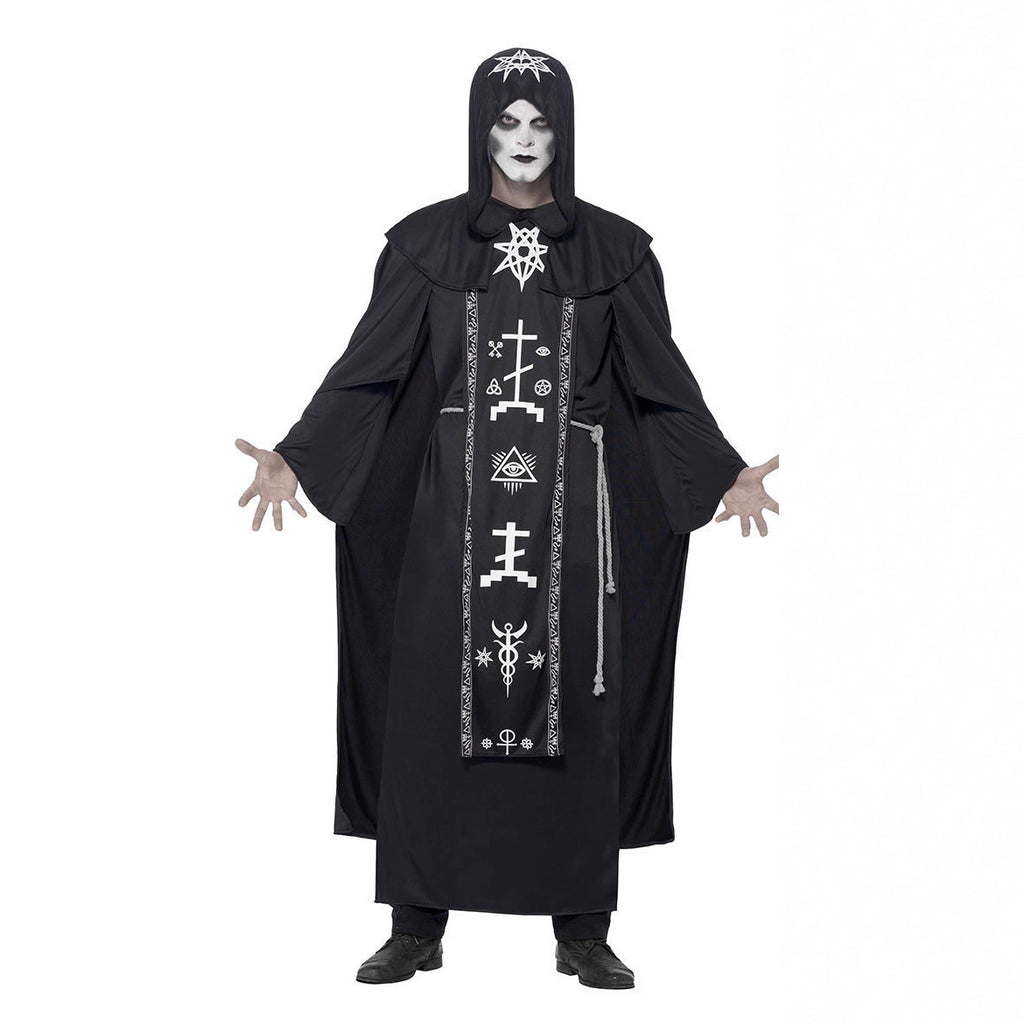Adult Halloween Couples Wizard Witch Vampire Cosplay Costume – Matching Robe Outfit Set