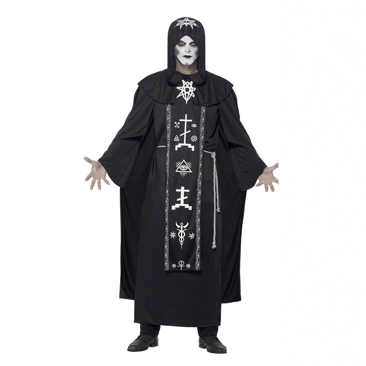 Adult Halloween Couples Wizard Witch Vampire Cosplay Costume – Matching Robe Outfit Set