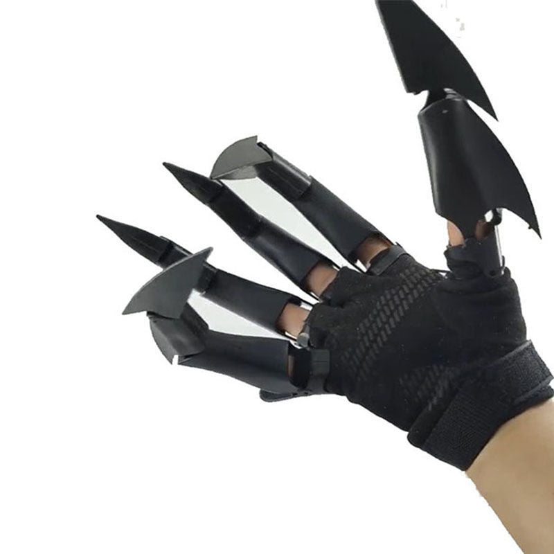 Halloween Black Dragon Claw Gloves – Flexible Jointed Horror Ghost Hand Role-Play Props
