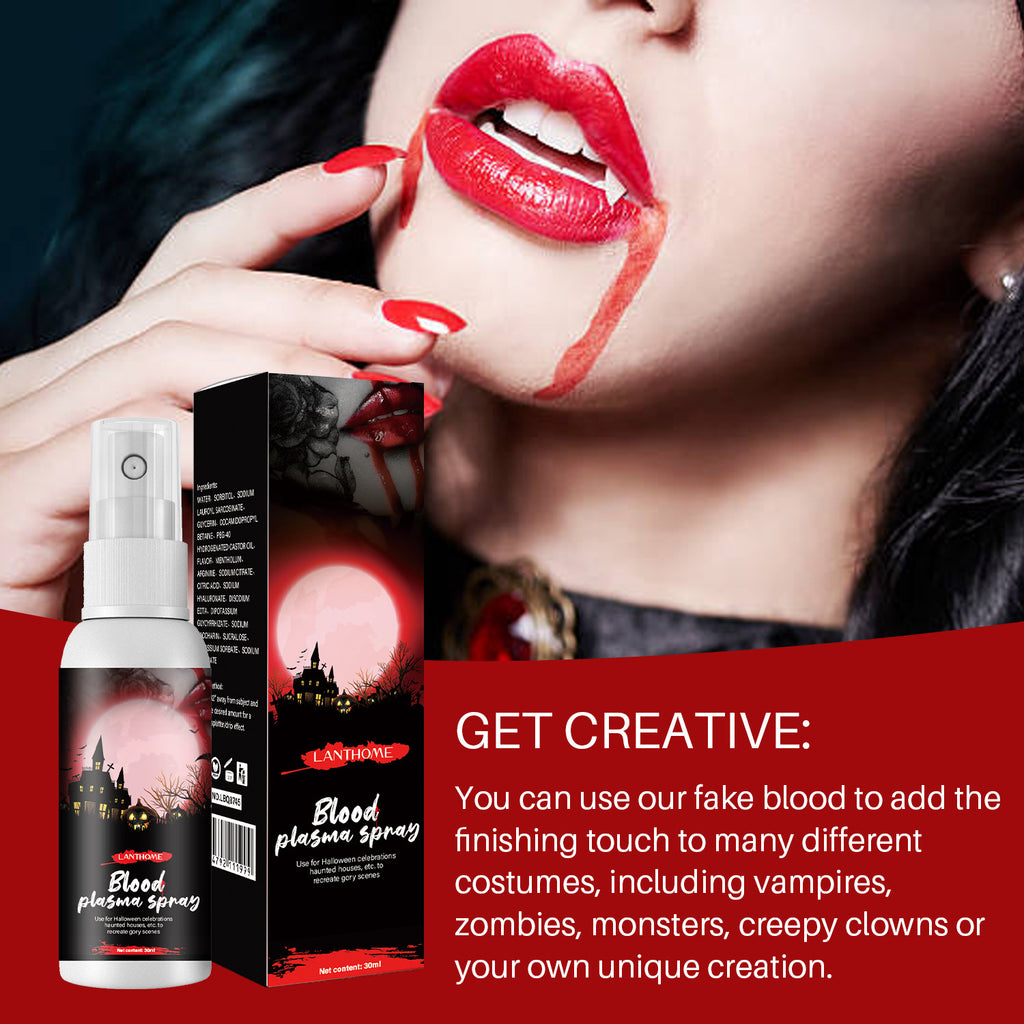 Halloween Plasma Spray Simulation Vampire Fake Blood Zombie Lifelike Props 30ml