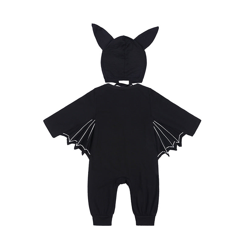 Halloween Kids Baby Bodysuit Newborn Onesie Bat Design Long Sleeve Romper