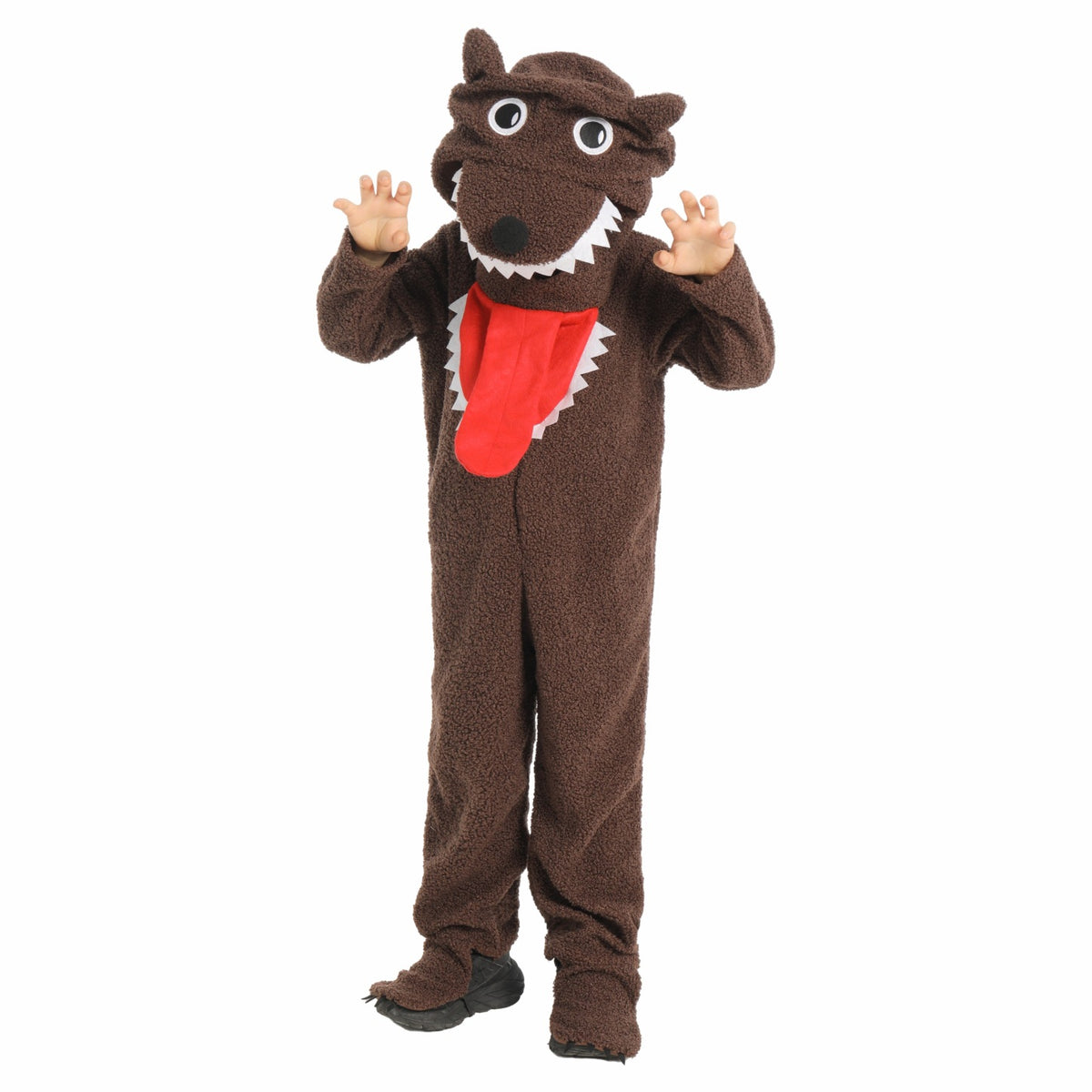 Halloween Children's Performance Costume Animal Brown Wolf Role Play Cosplay Costume School Stage Performance Wear