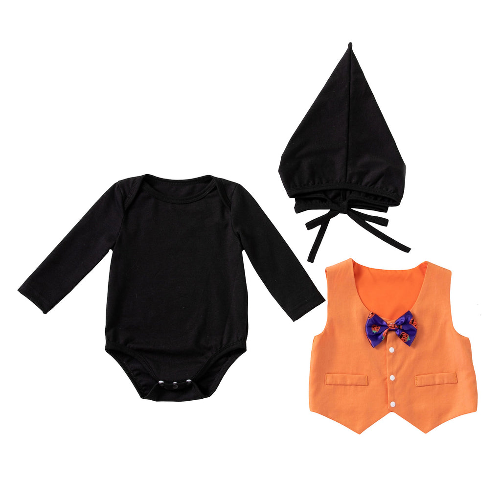 Special Supply Baby Boy Halloween Party Costume Gentleman Suit Festival Atmosphere Hat Bow Tie Set