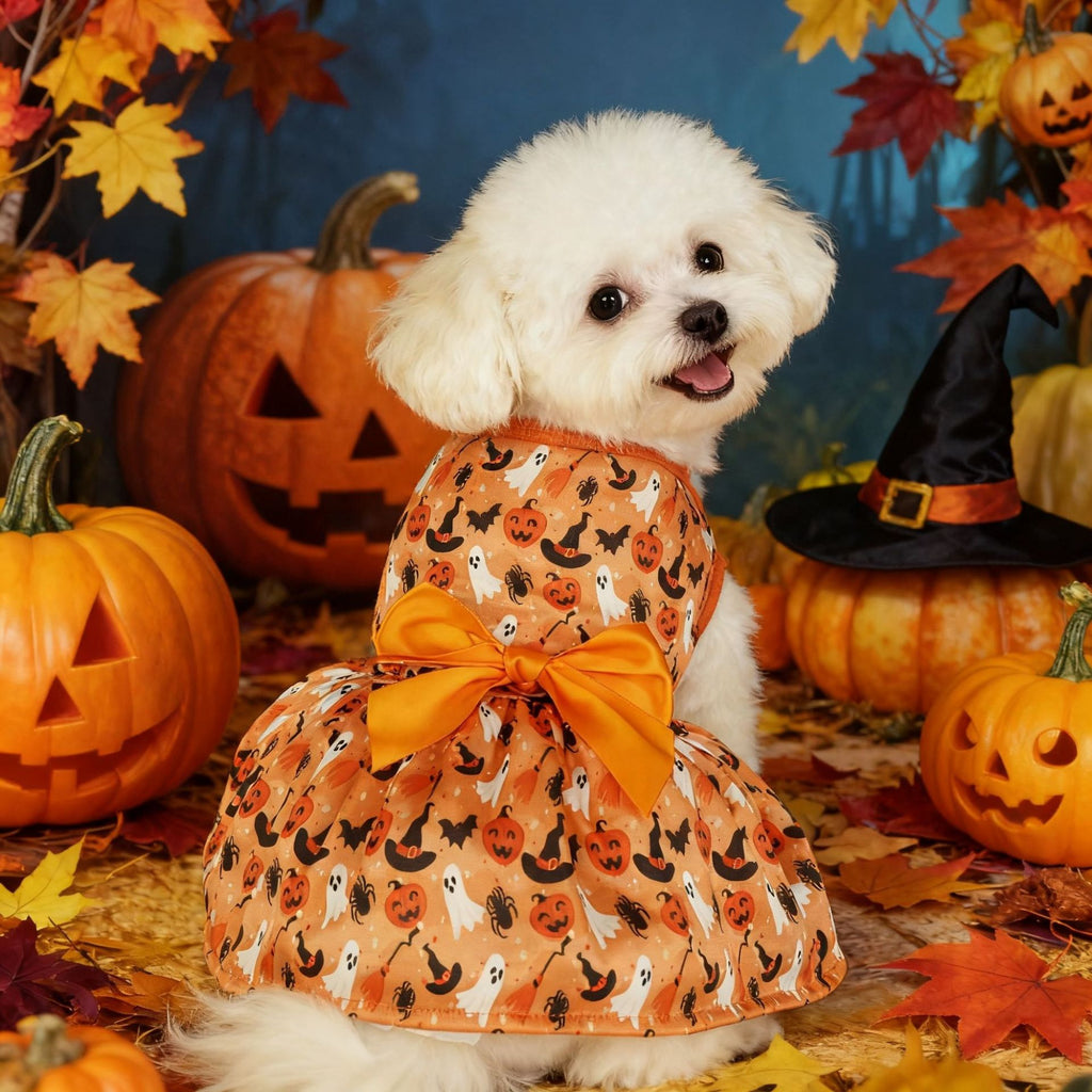 Pet Halloween Costume for Dogs, Pumpkin and Bat Design, New Fashion Dog Clothes