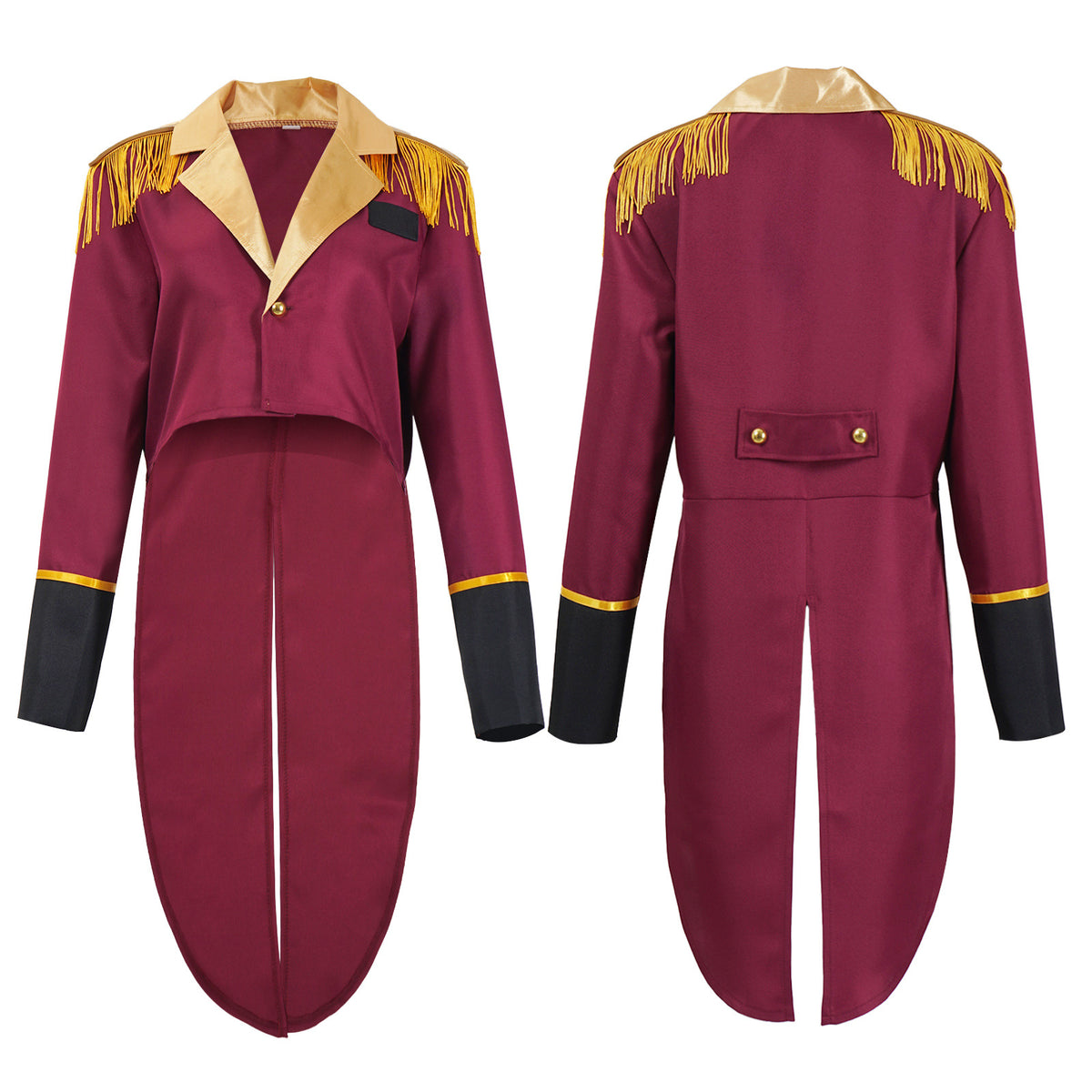 Halloween Circus Ringmaster Costume Coat Medieval Vintage Royal Prince Cosplay