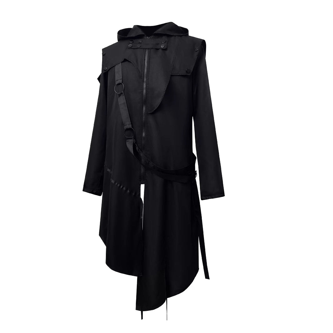 Punk Rock Gothic Medieval Halloween Hacker Cosplay Coat for Men