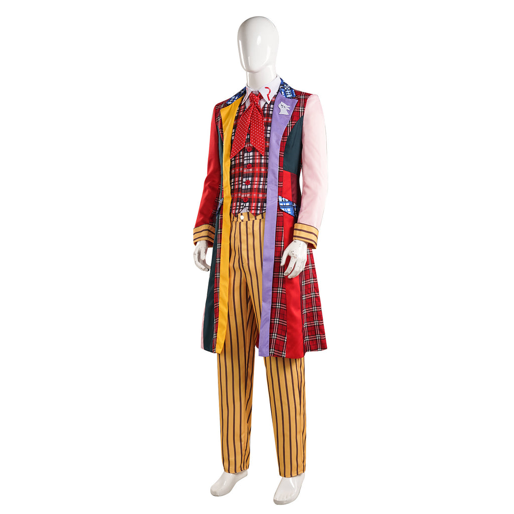 Doctor Who Costume Colin Baker Cosplay Coat Halloween Costume Role Play Outfit