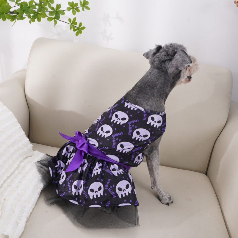 Halloween Pet Costume Magic Cloak for Cats and Dogs, Day of the Dead