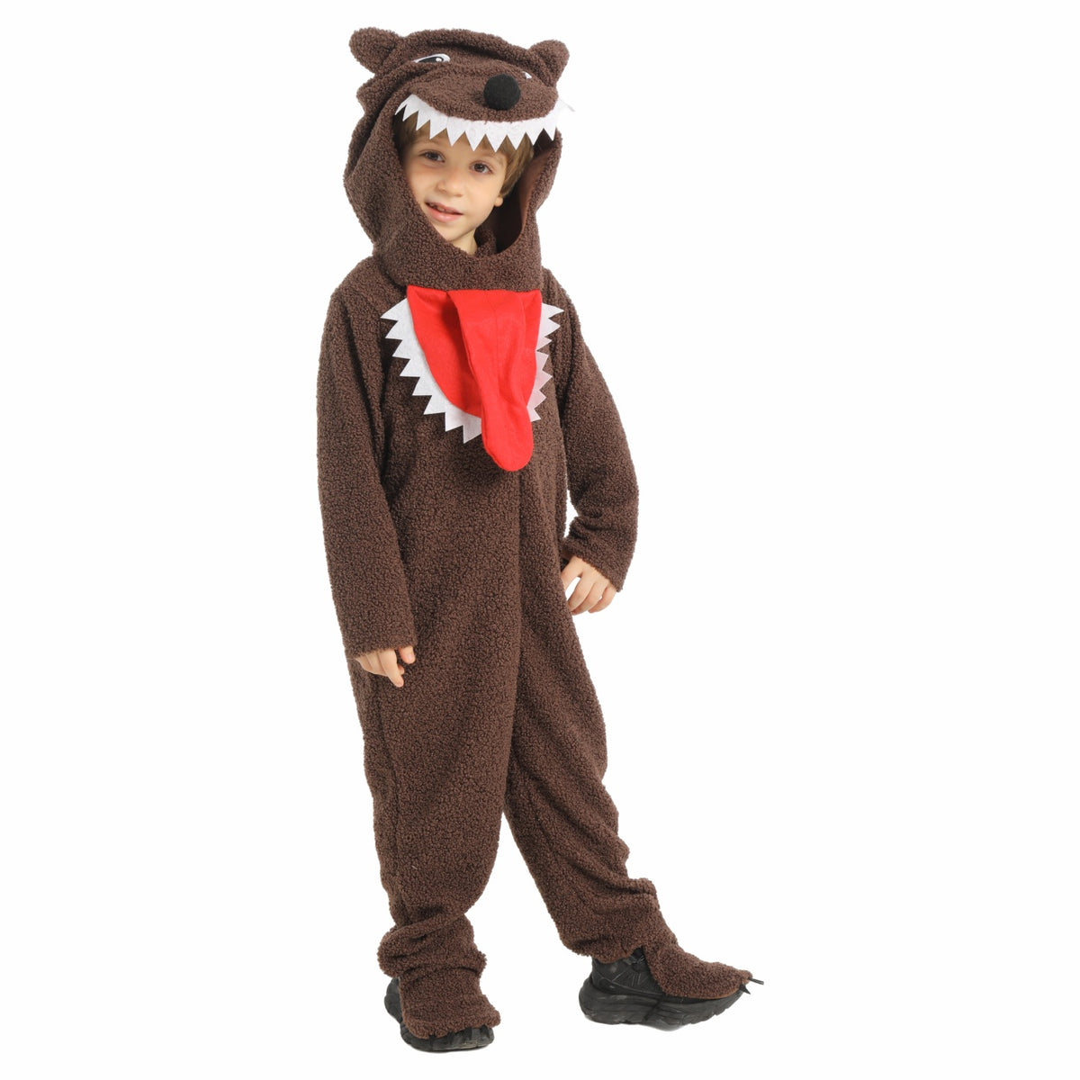 Halloween Children's Performance Costume Animal Brown Wolf Role Play Cosplay Costume School Stage Performance Wear