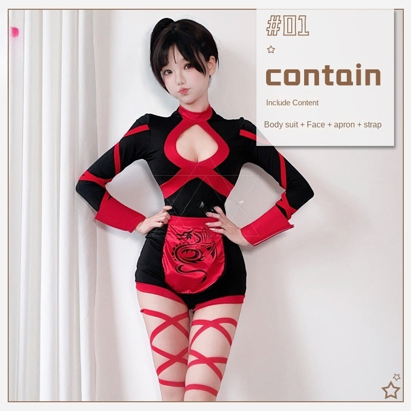 Adult Halloween Ninja Samurai Costume – Japanese Masked Stage Performance Outfit