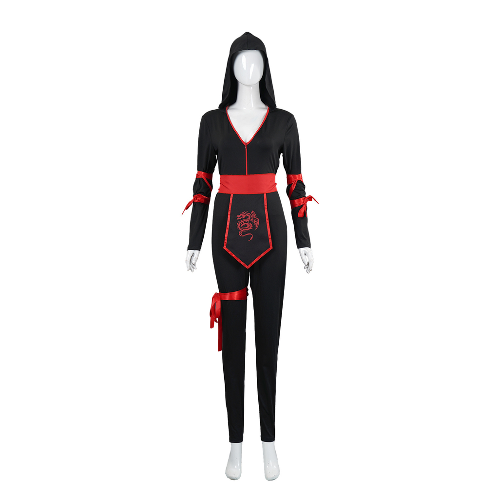 New Halloween Adult Women's Ninja Cosplay Costume Black Uniform Stage Performance Outfit
