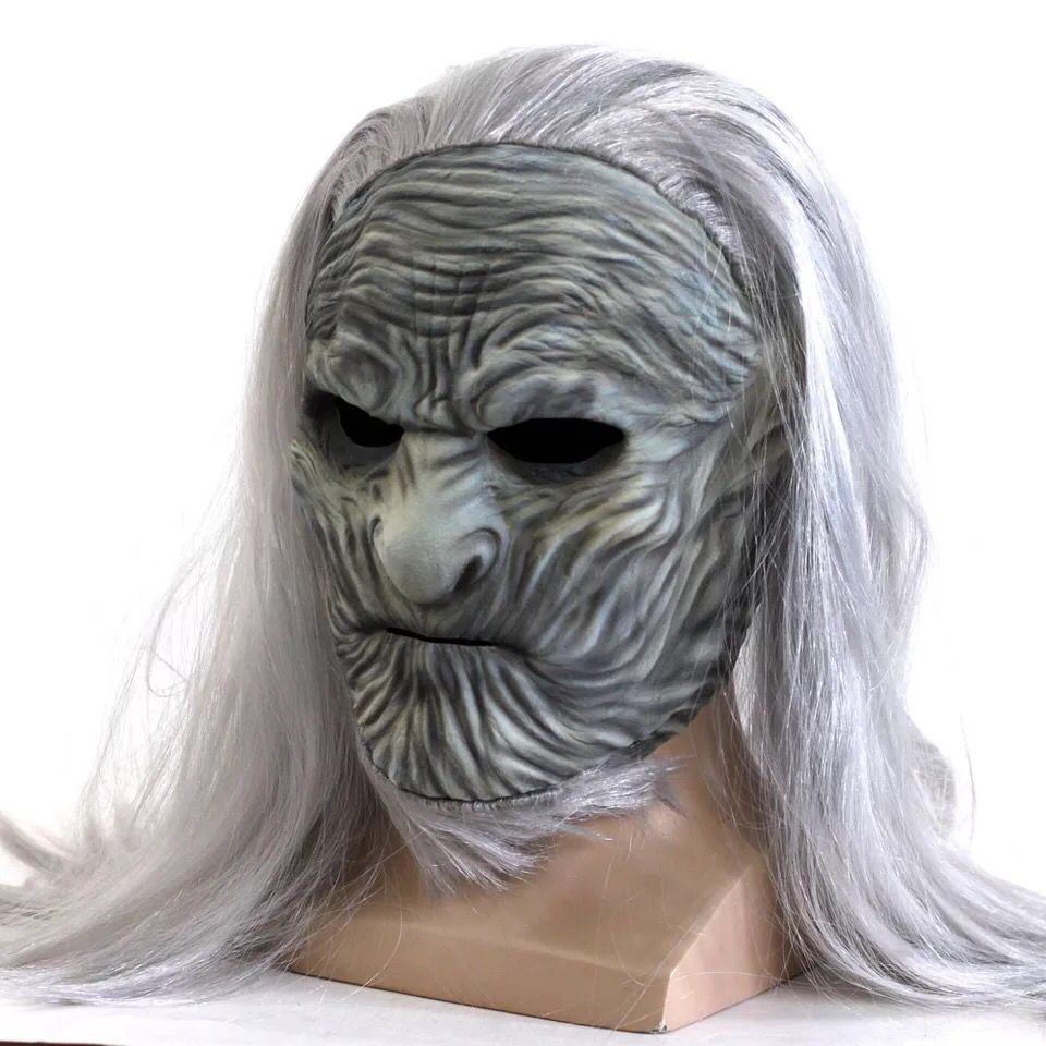 Game of Thrones Night King White Walker LED Light-Up Cosplay Mask – Halloween Costume Prop