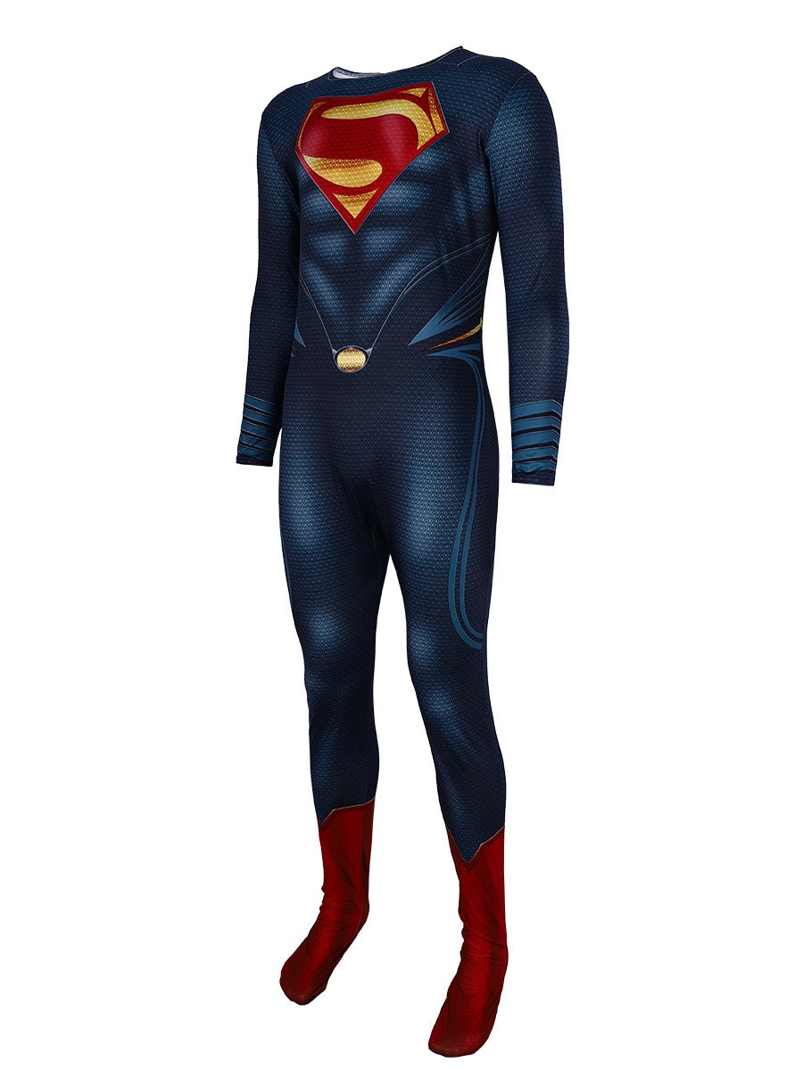 Adult Halloween Superman Clark Kent Cosplay Costume – Krypton Iron Man Stage Outfit
