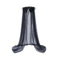 Halloween Feather Cloak Black Hair Collar Mesh Cloak Medium Long Skirt Stage Costume Performance Cloak